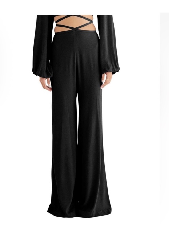 REVOLVE Pants - Rumor the Label REVOLVE Black Wide-Leg Pants tie waist size M, NWT